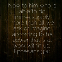Verse of the Day: More than You Can Imagine